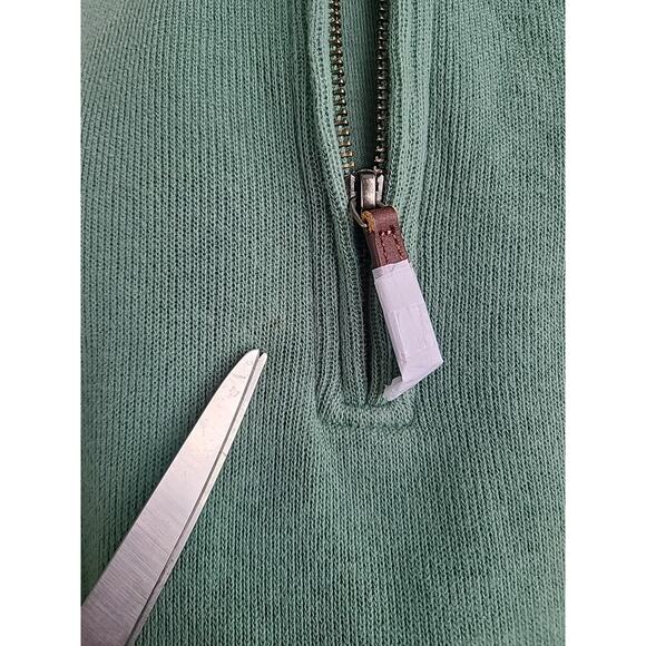 NWOT Lands End Mens Bedford Rib Quarter Zip Sweater Green Soft Pullover Size XXL - Picture 10 of 10